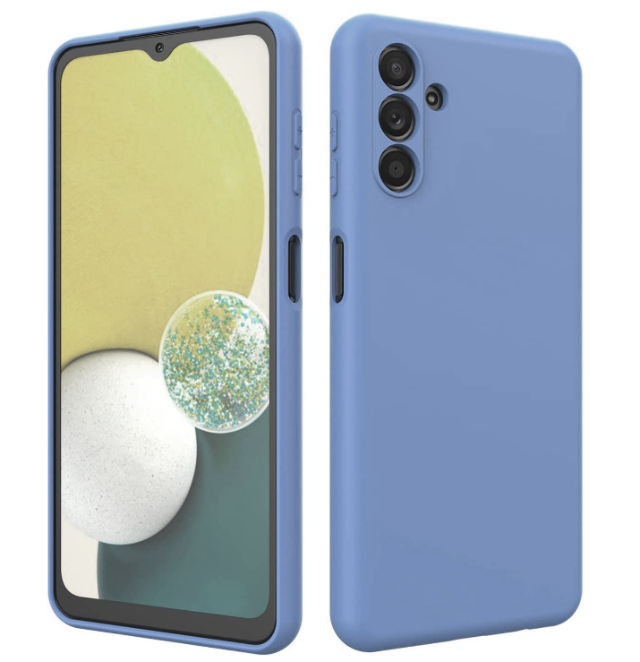 Samsung A04s phone case Soft Flexible Rubber Protective Cover light blue liquid silicone - My Store